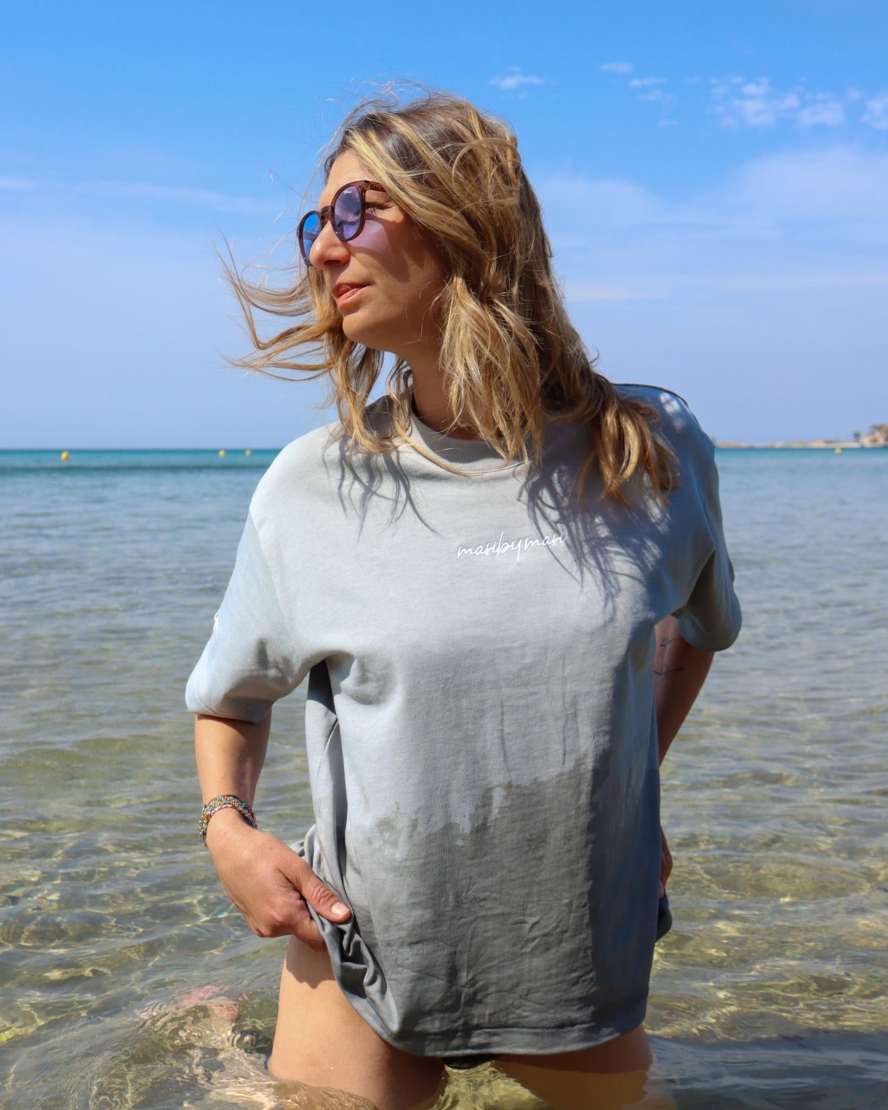 Tee shirt empreinte mastic brodé devant