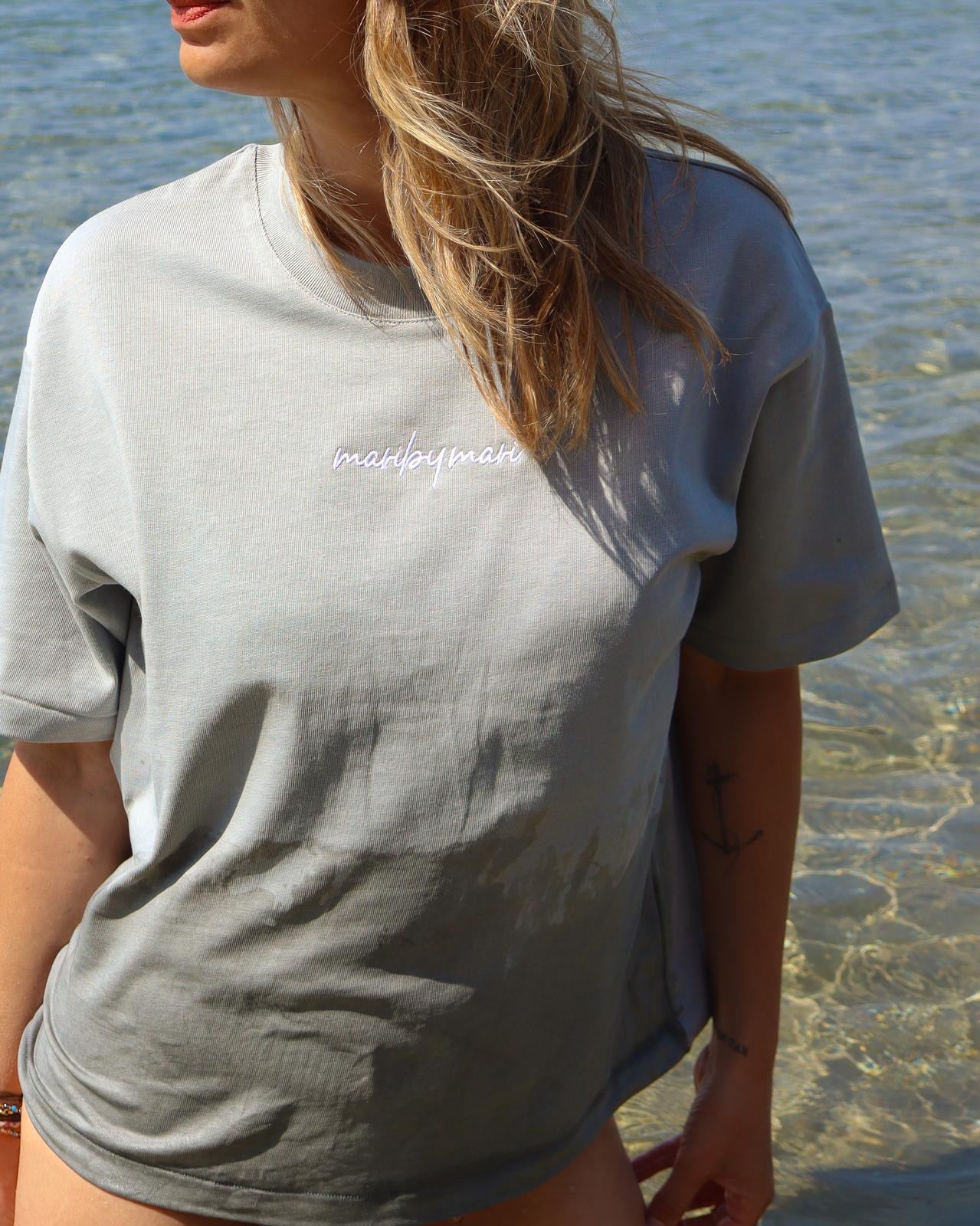 Tee shirt empreinte mastic brodé devant