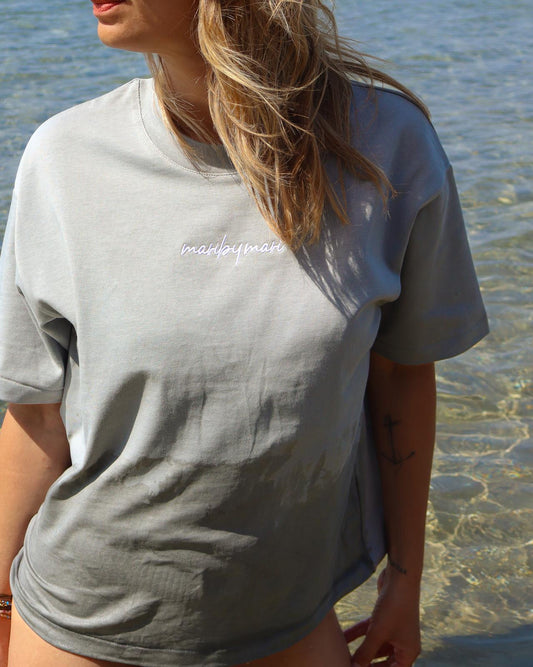 Tee shirt empreinte mastic brodé devant