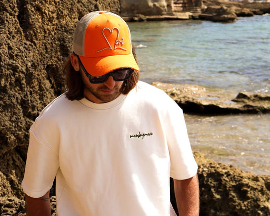 Tee shirt Iconic ivoire brodé kaki